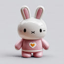 Futuristic Toy Robot with Large Eyes and Bunny Ears for Kids