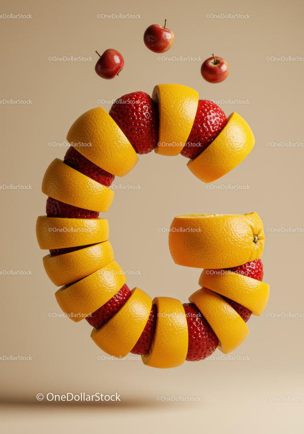Creative Citrus and Strawberry Fruit Ring with Apples