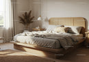 Cozy bedroom with natural light and earthy tones