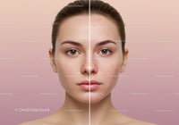 Close-up of Woman with Clear Skin Showing Acne-Free Face