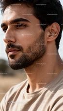 Thoughtful young man looking into distance outdoors