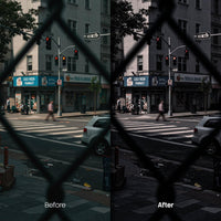 urban photography edit with Cinematic Streets Rain Lightroom presets