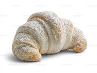 Fresh Croissant with Flaky Texture and Powdered Sugar Finish
