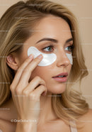 Woman Applying Under Eye Patches for Skincare Beauty Treatment