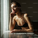 Elegant Female Model in Soft Natural Light Capture