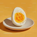 Close-up of a Soft Boiled Egg Sitting on a Plate