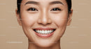 Close up of smiling young woman with flawless skin
