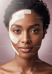 Beautiful African American Woman with Smooth Skin and Confident Expression