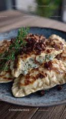 Gourmet Pierogi with Blue Cheese and Caramelized Onions