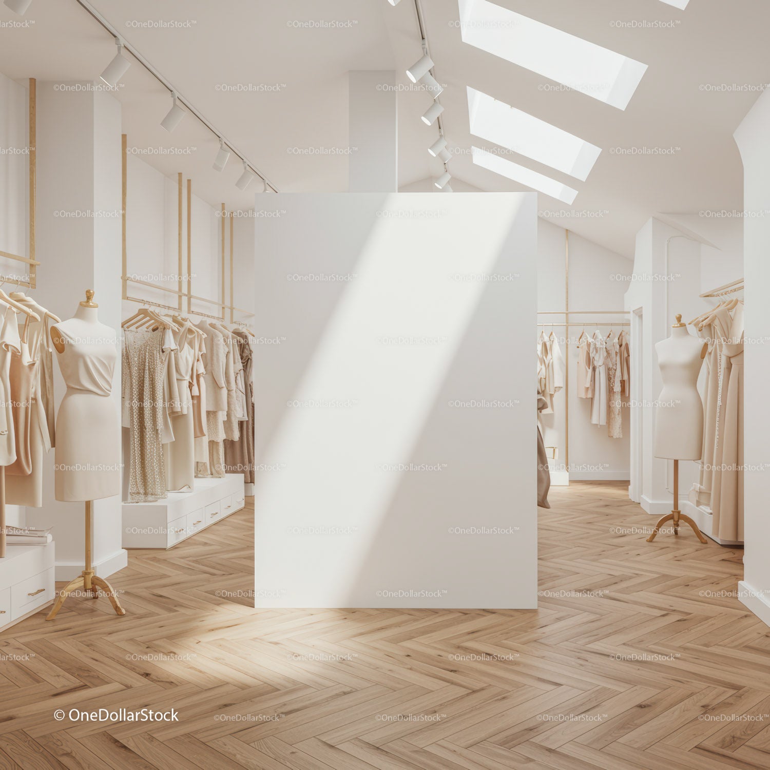 Minimalist Fashion Boutique Interior with Natural Light