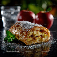 Apple Turnover with Cinnamon and Powdered Sugar