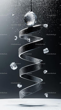 Elegant Diamond and Ice Sparkle with Modern Artistic Design