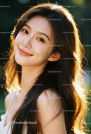 Portrait of a Smiling Woman in Soft Natural Light