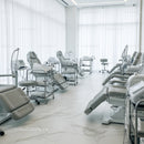 Modern Hospital Room with Medical Equipment and Patient Chairs
