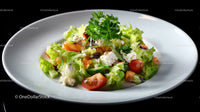 Fresh Vegetable Salad with Cherry Tomatoes and Feta Cheese