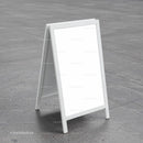 Blank White Sandwich Board on Concrete Pavement