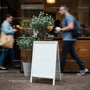 Blank White Sandwich Board Outside Urban Coffee Shop
