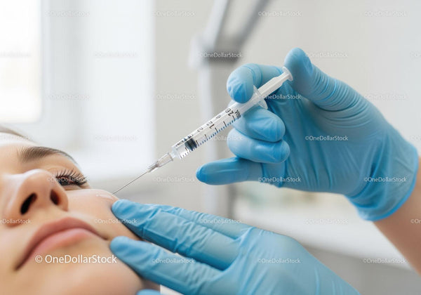 Healthcare Worker Administering Vaccination to Patient with Syringe
