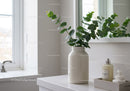 Eucalyptus Plant in White Vase on Kitchen Counter Decorative Interior