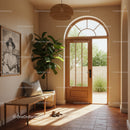 Cozy Entrance Hall with Natural Light and Green Plant