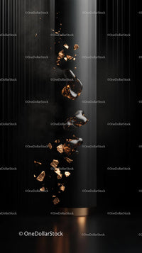 Abstract Lava Flow Scene with Molten Rock Rising in Dark Background