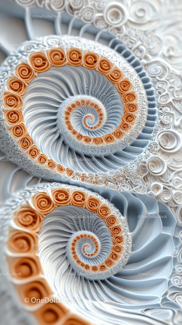 Misterna Spiralna Sztuka Papieru z Pięknymi Geometrycznymi Wzorami