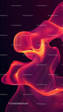 Abstract Neon Flow with Glowing Lines and Vibrant Colors