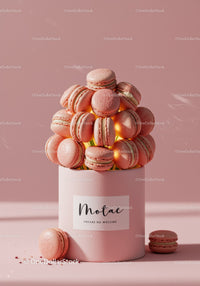 Creative Pink Macaron Bouquet in Elegant Box