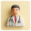 Friendly Doctor Figurine with Stethoscope for Healthcare Professionals