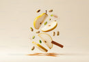 Floating Sliced Pears with Pistachios and Cinnamon Spice