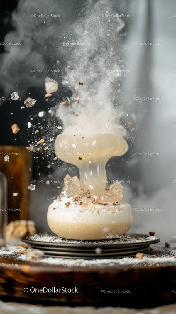 Explosion of Cookies and Milk During Baking Process