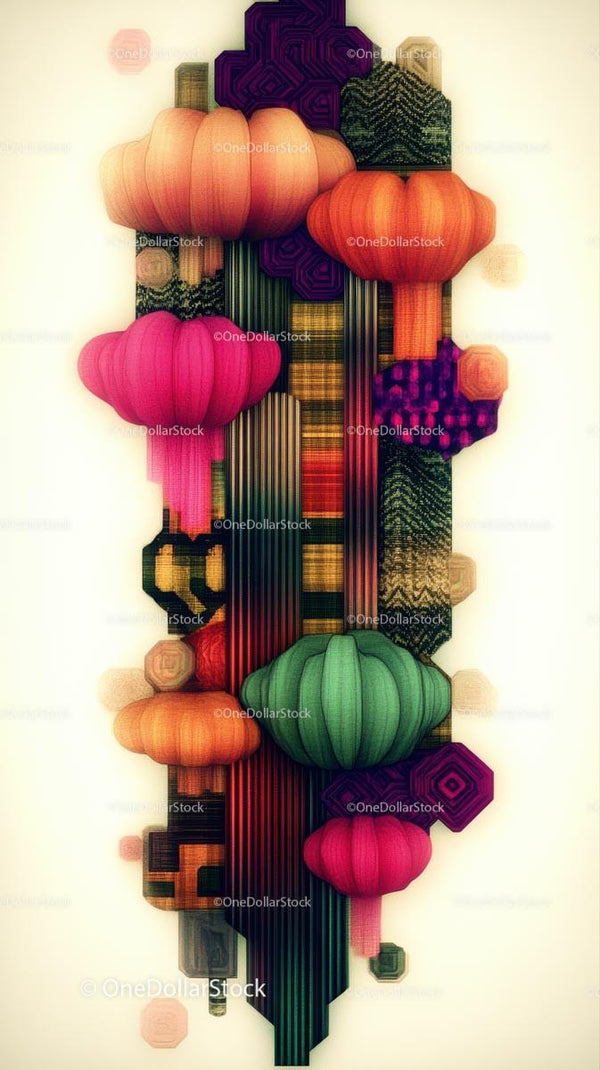 Colorful Paper Lanterns Garden Decor Vibrant Hanging Lights