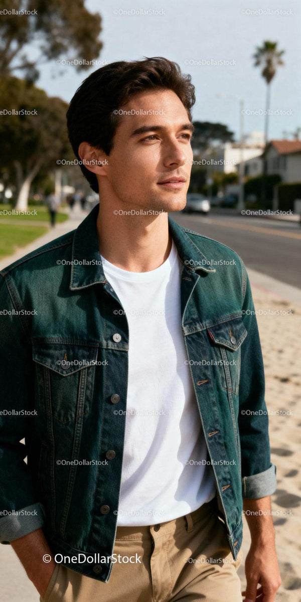 Young man enjoying a sunny day walking outdoors
