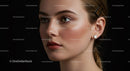 Elegant Portrait of a Young Woman with Flawless Skin and Natural Makeup