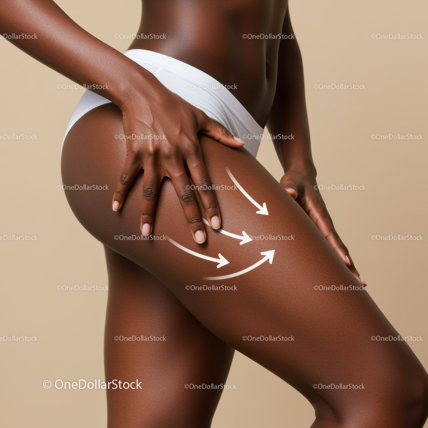 Elegant and Bold Artistic Body Shot of a Woman with Dark Skin