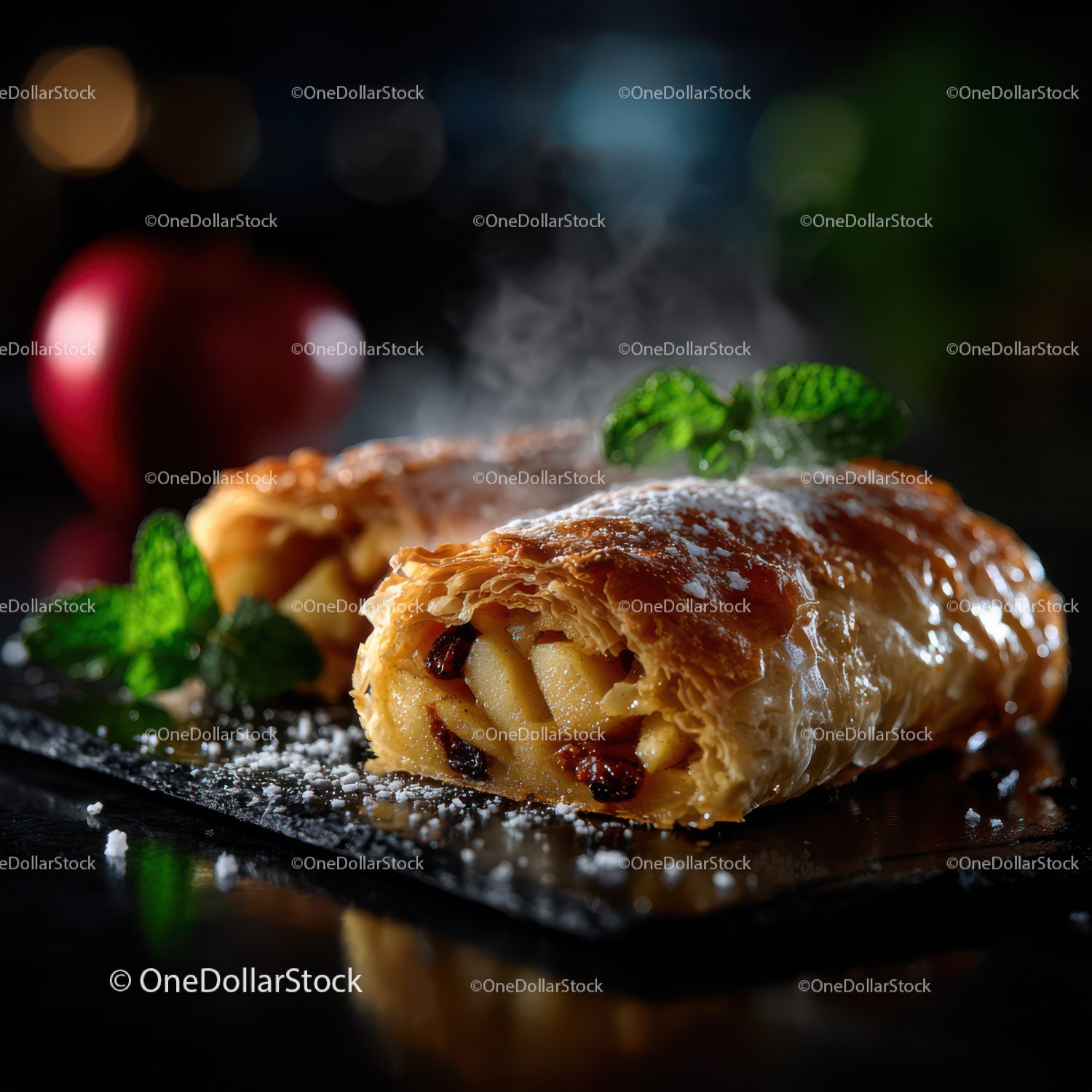 Delicious Golden Brown Baklava with Pistachios and Honey Glaze