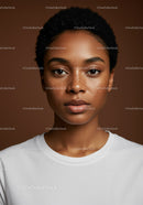 Natural Beauty of Young Woman with Freckled Skin and Curly Hair
