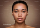 Portrait of a Young Woman with Clear Skin and Natural Beauty