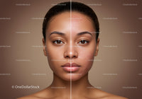 Portrait of a Young Woman with Clear Skin and Natural Beauty