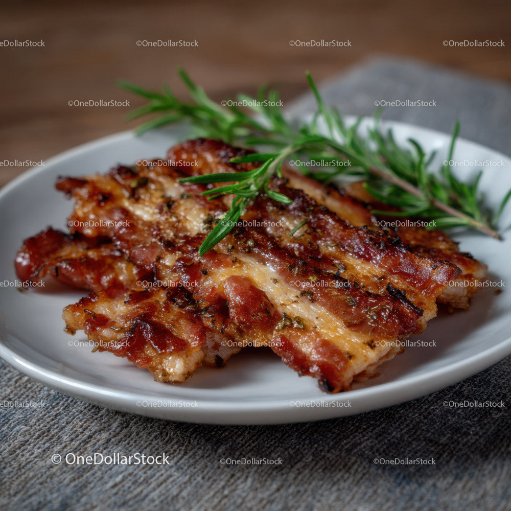 Succulent Grilled Ribs with Fresh Rosemary Garnish