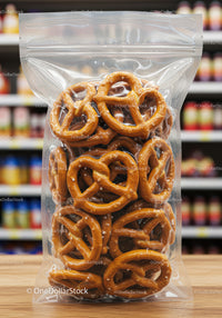 Salted Pretzels Packed in Clear Resealable Bag