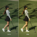 Before and after Golf LUT Pack effect