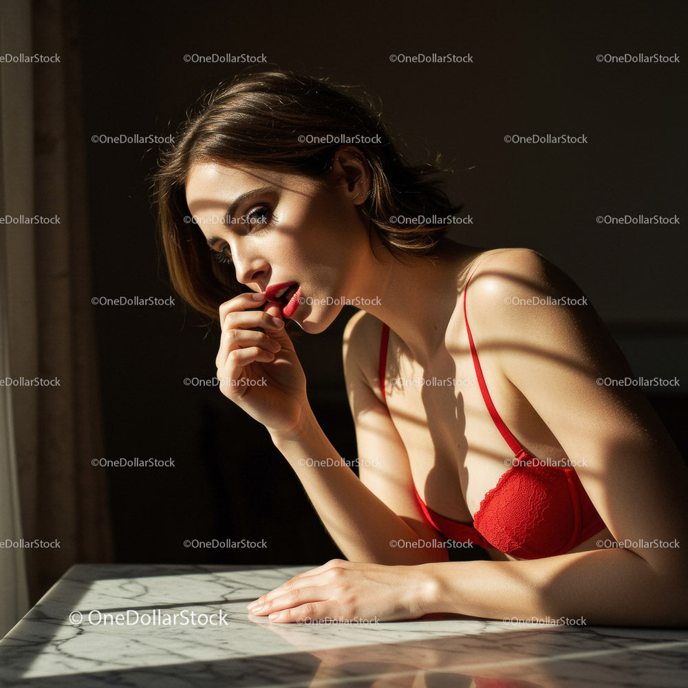 Elegant Female Model in Soft Natural Light Capture