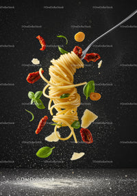 Spaghetti Twirl with Basil and Sun-Dried Tomatoes