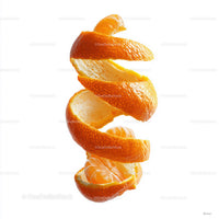 Fresh Orange Peel and Juicy Tangerine Slices in Bright Citrus Colors
