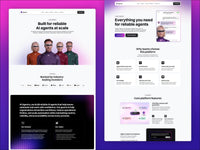 Agentra Framer template website sections preview
