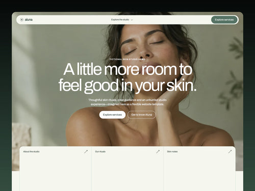 Aluna – Website Template for AI Agents