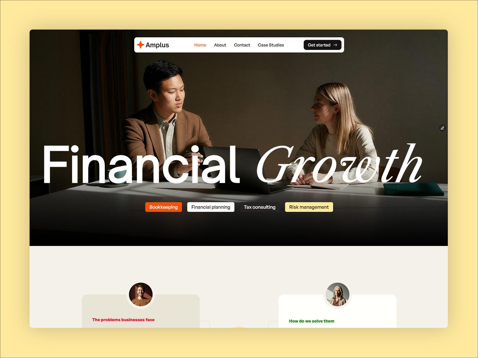 Amplus — Finance & consulting professional Framer Template