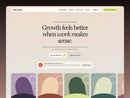 Aster People Studio template hero with a large editorial headline and five illustrated portrait panels
