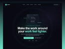 Asterline website template preview with a dark interface, mint details, and workflow diagrams